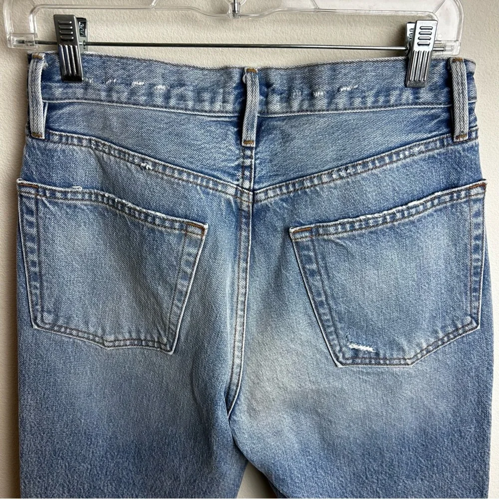 FRAME Le Original Cropped distressed high-rise straight leg jeans size: 27 - Picture 10 of 12